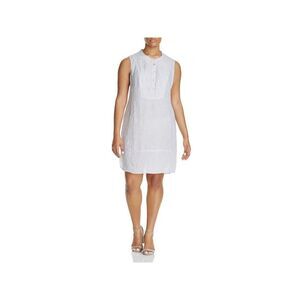 NIC+ZOE Womens Button Side Vents Sleeveless Above The Knee Shift Dress